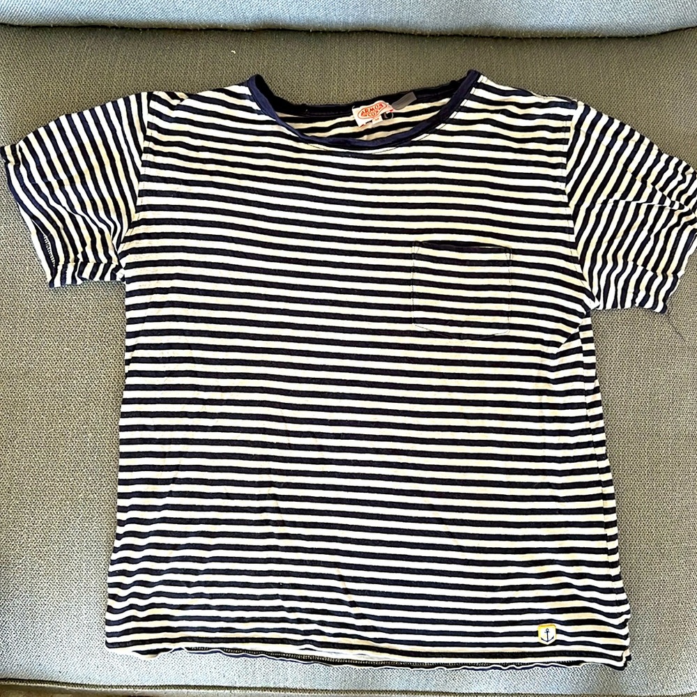 Armor-Lux cotton / linen Breton striped tee